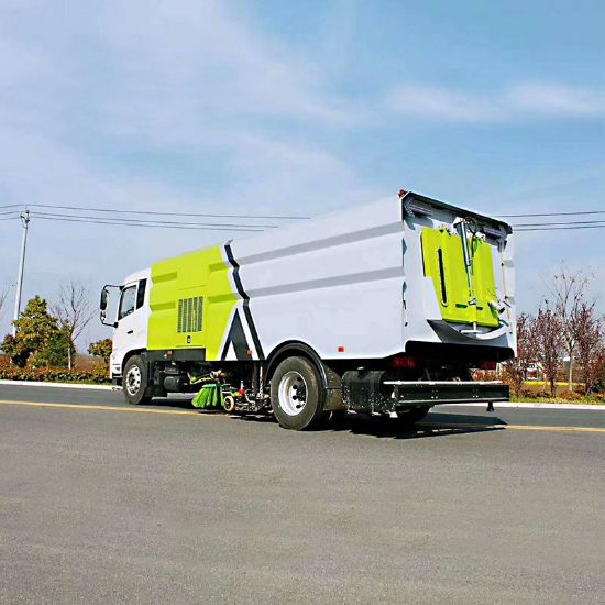 Picture of Dongfeng Tianjin 18 ton road washing sweeper road washing suction operation dust reduction and cooling