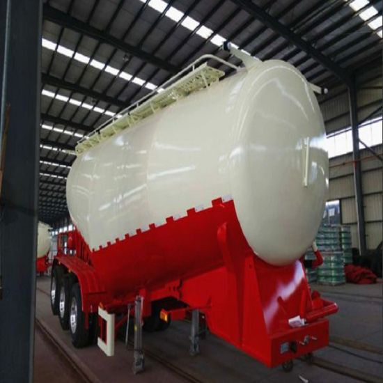 Picture of 40 cubic powder material transport truck bulk cement tank semi-trailer semi-trailer