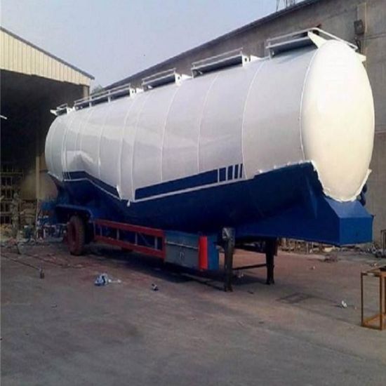 Picture of 40 cubic powder material transport truck bulk cement tank semi-trailer semi-trailer