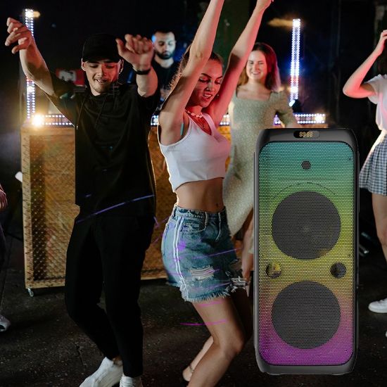 Picture of ZQS10208 New Colorful RGB Lighting Bluetooth Speaker, Outdoor Party Partybox Big Speaker