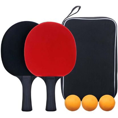 Picture of Table tennis racket set 2 rackets 3 balls table tennis racket portable net racket family sports table tennis set anti-glue table tennis racket