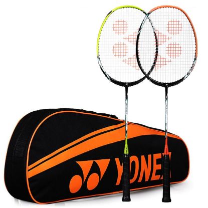 Picture of Uni badminton racket ARC5I double racket with line set carbon badminton racket yy couple racket