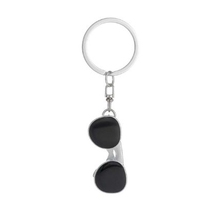 Picture of New Metal Glasses Keychain Creative Black Sunglasses Car Keychain Bag Accessories Pendant Small Gift