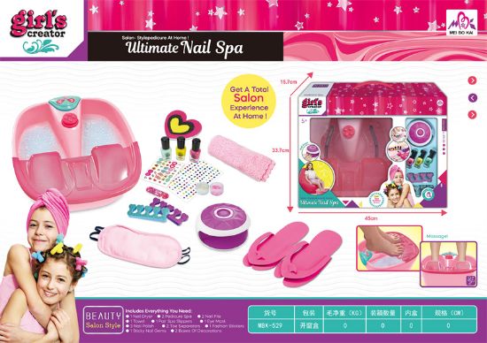 Picture of Pedicure Basin and Nail Art Set, Pretend Play Toy (4 AA Batteries Not Included)