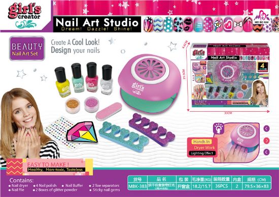 Picture of Hair Dryer Set with Lights Pretend Play Toy (2 AA Batteries Not Included)