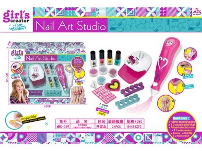 Picture of Nail Art Pen Set (2 AAA + 2 AA Batteries Not Included - Pretend Play Toy)