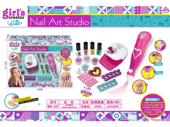 Picture of Nail Art Pen Set (2 AAA + 2 AA Batteries Not Included - Pretend Play Toy)