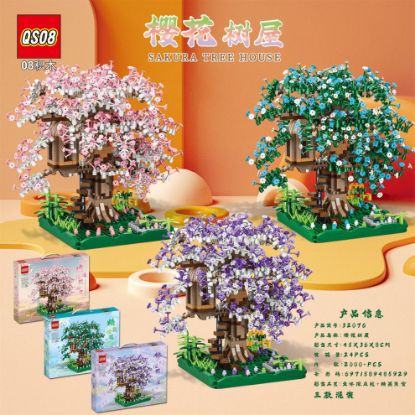 Picture of 2000+PCS New Micro-Diamond Beads Three Mixed Sakura Tree House Building Blocks