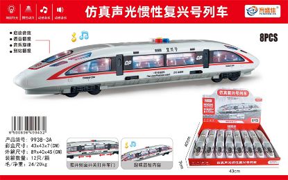 Picture of Simulated Sound and Light Inertia Fuxing High-speed Train Set (8pcs)