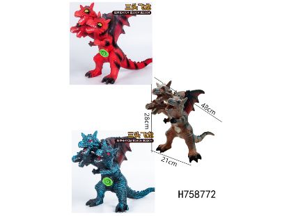 Picture of Rubber Filled Triple Head Dragon with IC Single Sound
