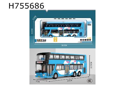 Picture of 1:42 Alloy Bus Toy Double Decker Bus (Blue)