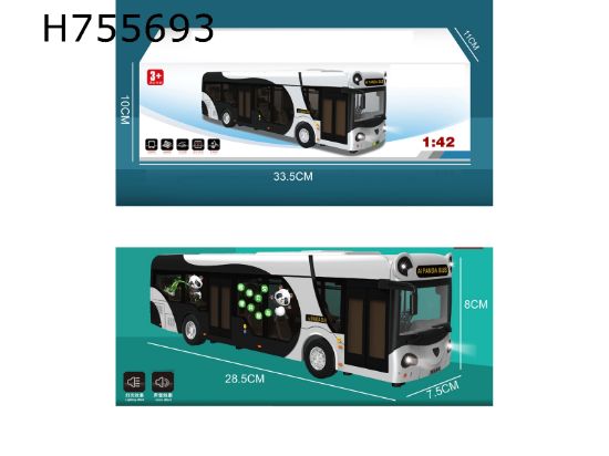 Picture of 1:42 Alloy Model Panda Bus with Panda Pattern